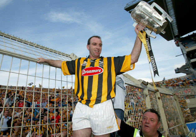 DJ Carey raises the Liam McCarthy Cup