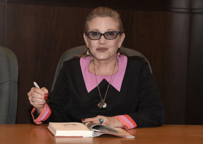 Carrie Fisher Signs Her Book The Princess Diarist at Barnes & Noble at The Grove