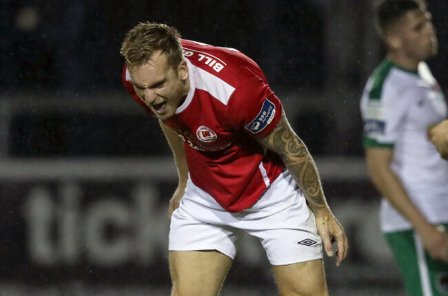 Jordan Balk reacts to a missed chance