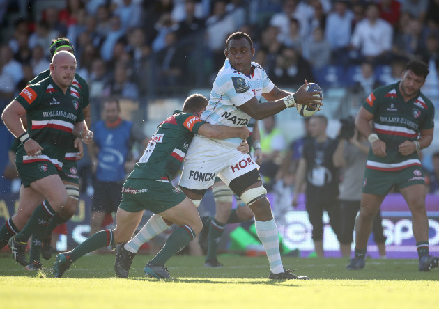 Leone Nakarawa is tackled by George Ford