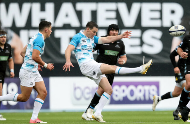 Johnny Sexton kicks forward