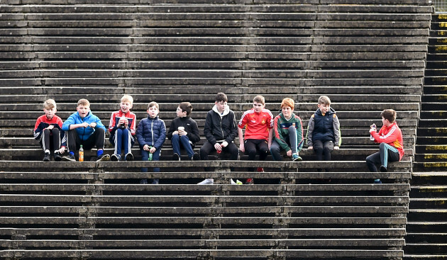 Supporters watching the game