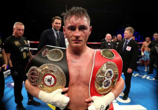 Ryan Burnett celebrates after the fight