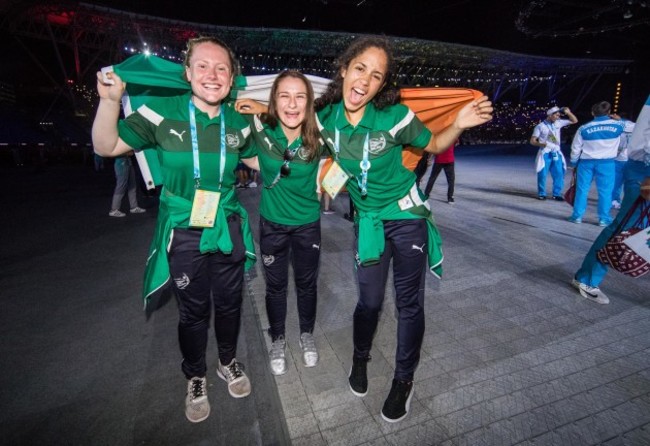 Amber Barrett, Aisling Frawley and Rebekah Carroll