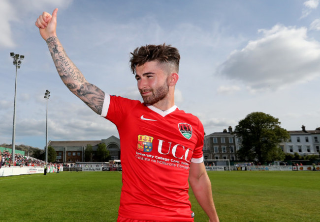 Sean Maguire says goodbye to fans after the game