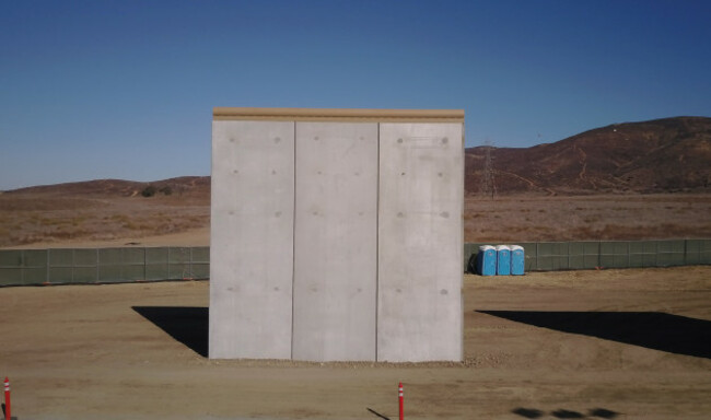 US Mexico Border Wall Prototypes Displayed