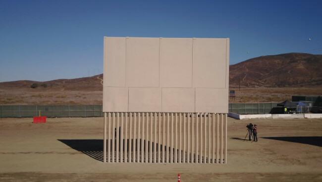 US Mexico Border Wall Prototypes Displayed