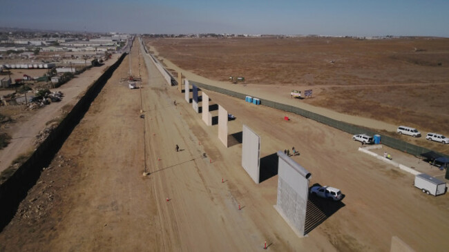 US Mexico Border Wall Prototypes Displayed