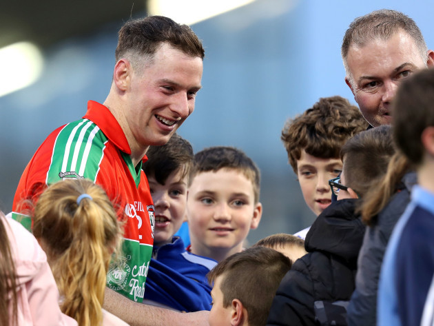 Philly McMahon with fans after the game