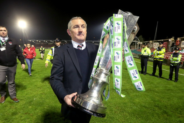 John Caulfield with the trophy