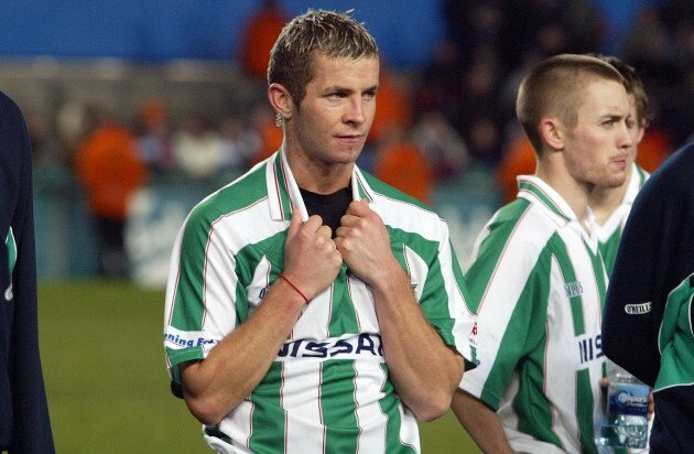 John O'Flynn and Liam Kearney of Cork look dejected after the game 4/12/2005