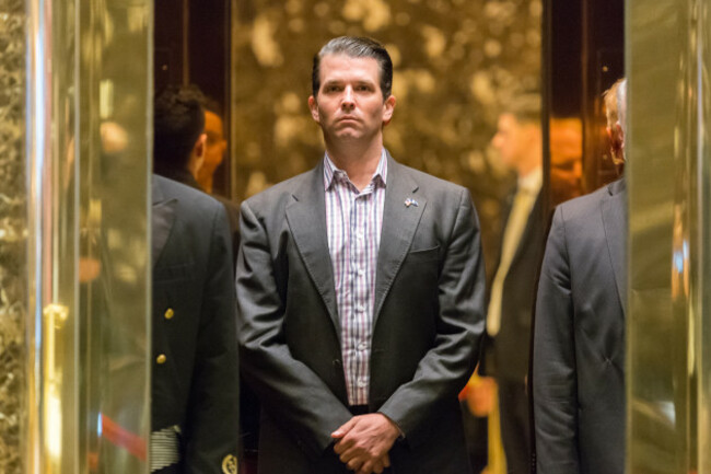 Donald Trump, Jr. arrives at Trump Tower