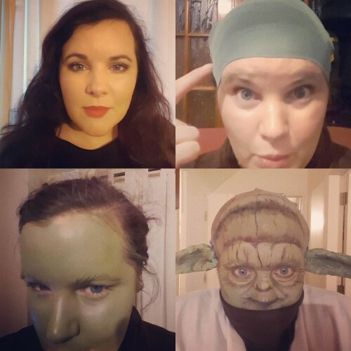 Before, during and after. #halloween #yoda #starwars #yay #facepaint #fancydress #sligo #ireland #beforeandafter #beforeduringafter #halloween2017 #halloween2017