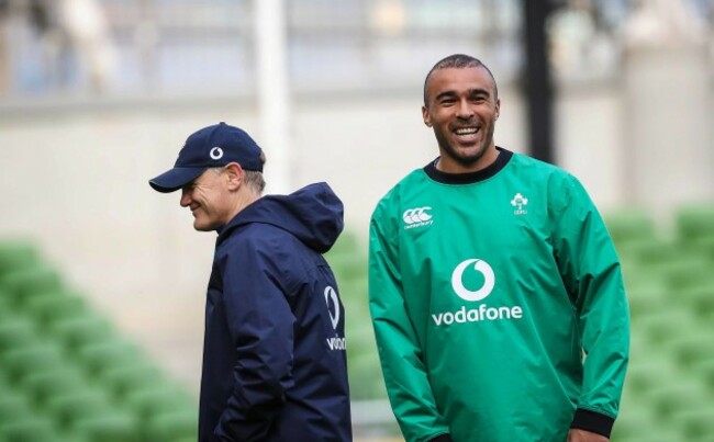 Joe Schmidt and Simon Zebo
