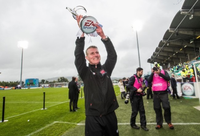 Stephen Kenny celebrates after the game 16/9/2017