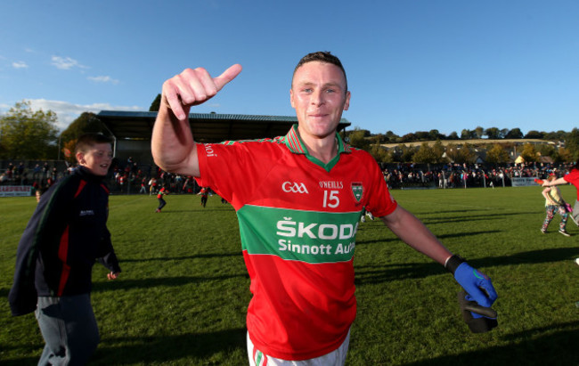 Leighton Glynn celebrates after the game