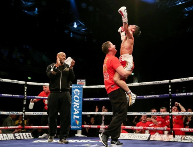 Jamie Conlan celebrates his victory