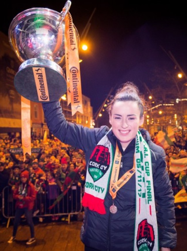 Ciara McNamara with the Continental Tyres Women's FAI Senior Cup