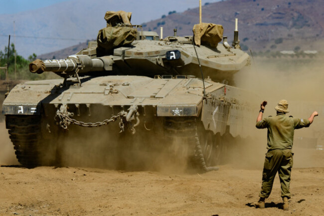 MIDEAST-GOLAN HEIGHTS-MILITARY EXERCISE