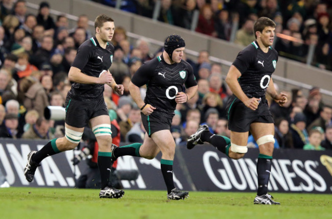 Iain Henderson, Michael Bent and Donncha O'Callaghan