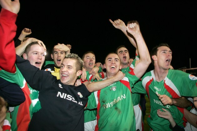 City players celebrate winning the title