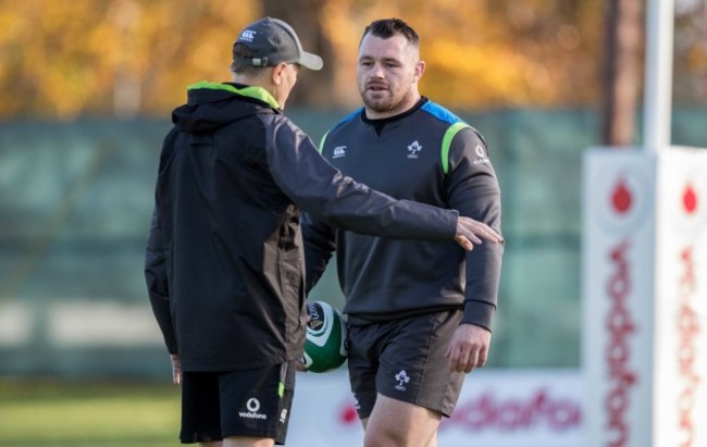 Joe Schmidt with Cian Healy