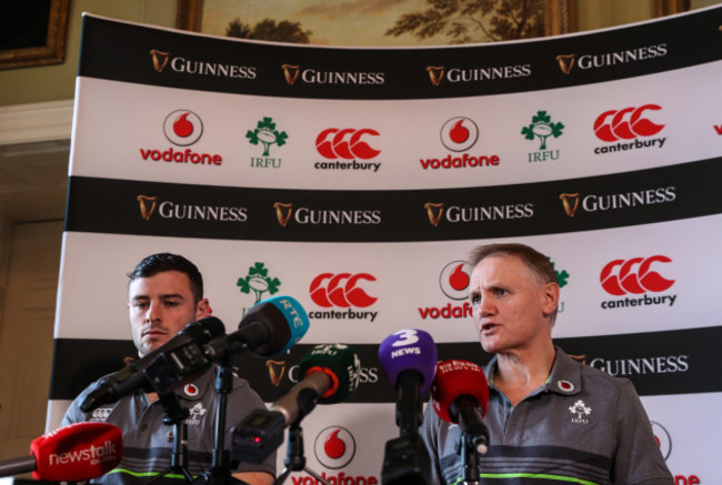 Robbie Henshaw and Head Coach Joe Schmidt