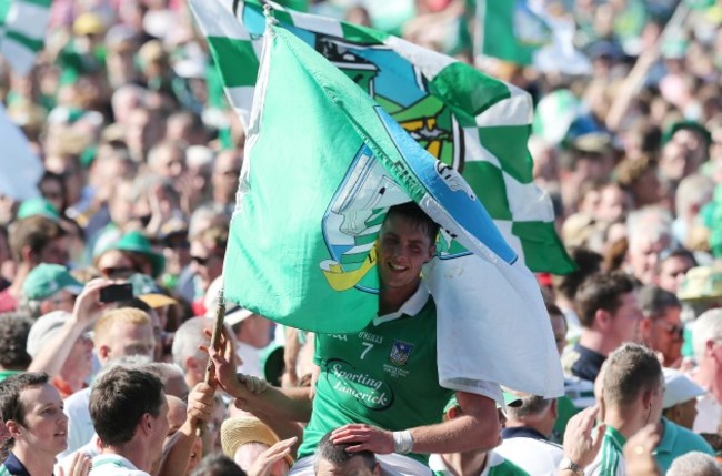 Gavin O'Mahony celebrates at the final whistle