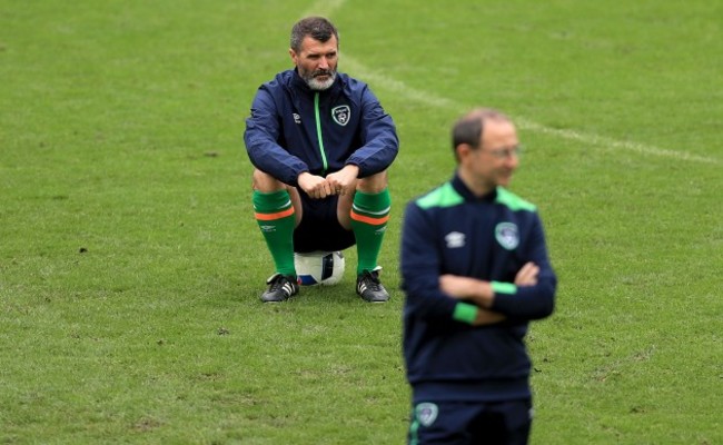 Martin O'Neill with Roy Keane