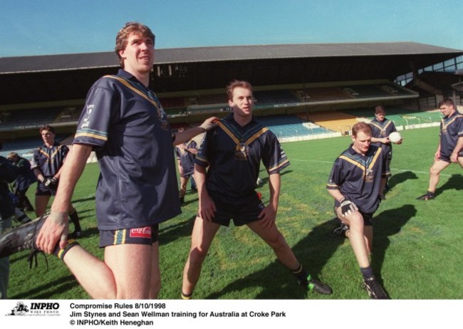 Jim Stynes and Sean Wellman 8/10/1998