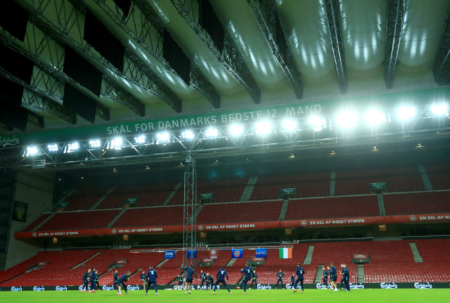 Republic of Ireland Training Session and Press Conference - Parken Stadium