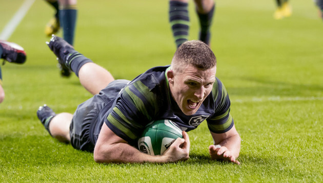 Andrew Conway scores his sides first try