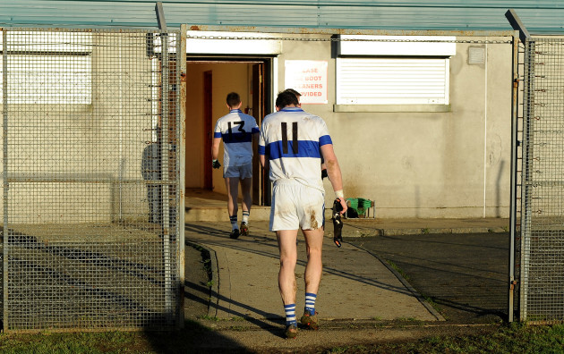 Diarmuid Connolly leaves the pitch after the game