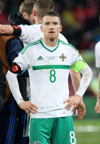 Steven Davis is dejected after the game