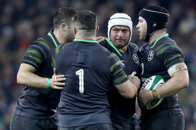 Robbie Henshaw, Cian Healy, Rory Best and Sean O&rsquo;Brien