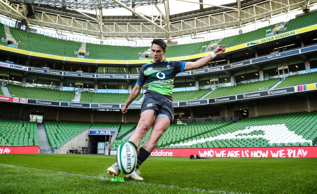 Joey Carbery during kicking practice