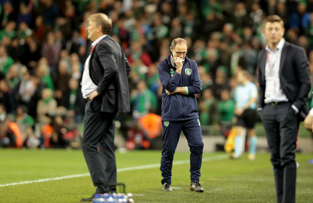 Martin O’Neill during the closing stages of the game