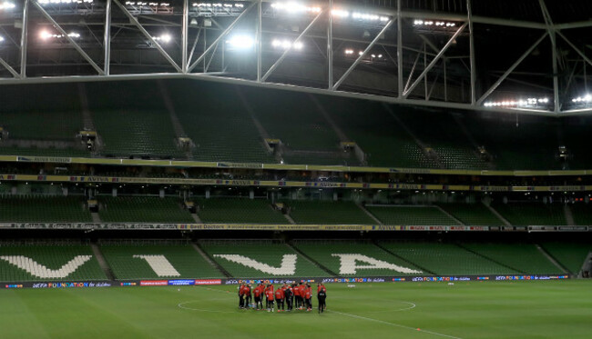 Denmark Training Session - Aviva Stadium