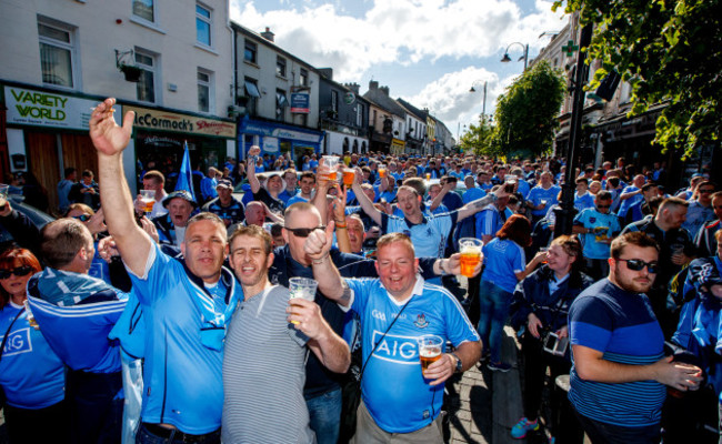 Dublin fans in Portlaoise Town