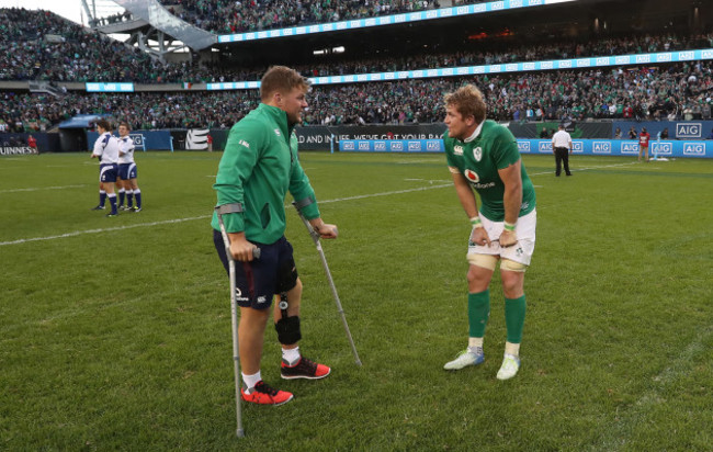 Ireland’s Jordi Murphy and Jamie Heaslip