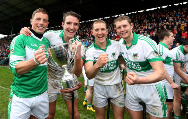 Anthony Nash, Aidan Walsh John McLoughlin and Lorcan McLoughlin celebrate