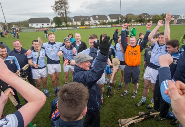 William O'Callaghan celebrates with the players