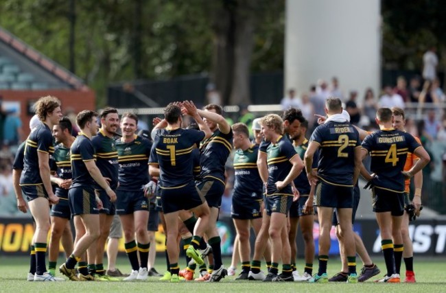 Australia celebrate after the game