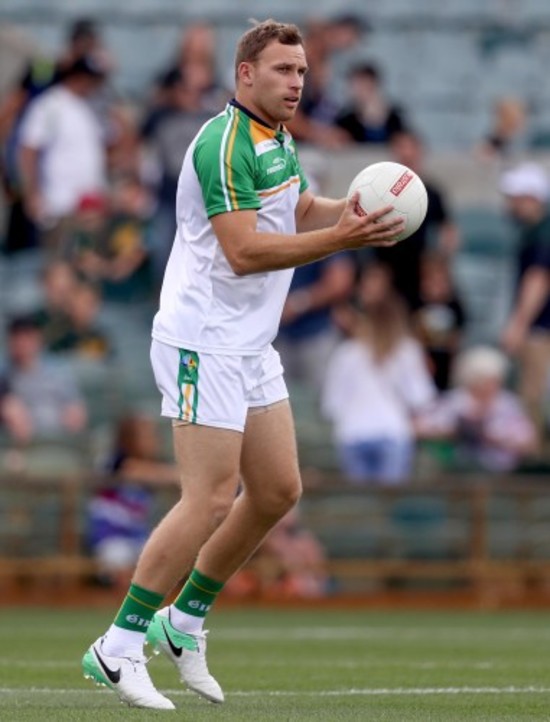 Ciaran Sheehan warms up