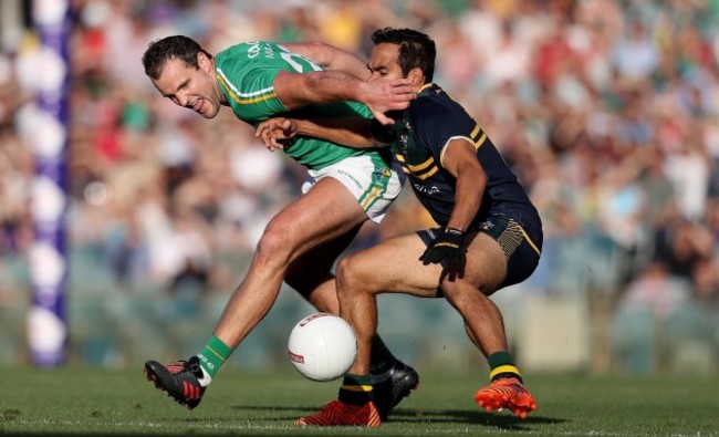 Michael Murphy with Eddie Betts