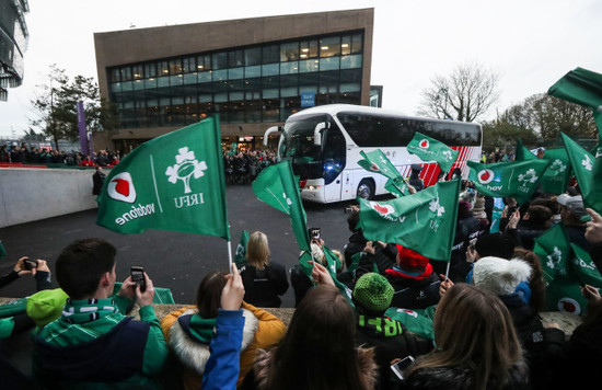 The Fijian team arrive