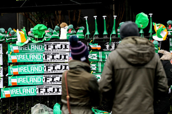 A view of merchandise on sale ahead of the game