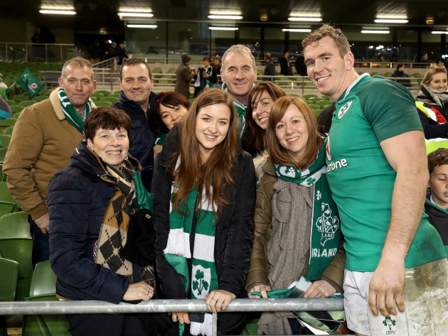 Chris Farrell with his family after the game