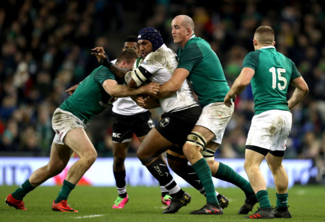 Chris Farrell, Jale Vatubua and Devin Toner