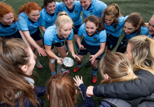 UCD celebrate with the trophy